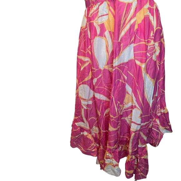 Milly Stencil Floral Print Britney Dress Pink Multi Sleeveless Summer NWT Size 8 - Picture 5 of 11